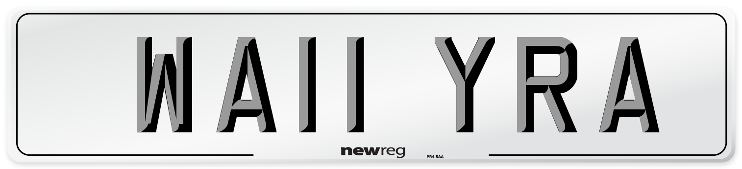 WA11 YRA Number Plate from New Reg